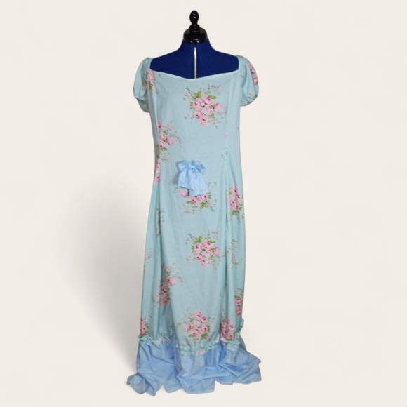 Dresses & Skirts - Floral Maxi Dress with Ruffle Hem and Corset Waist Size 3X